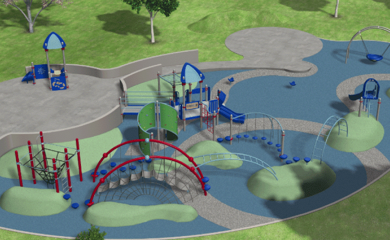 Hiawatha Park - 3D Render of Playground