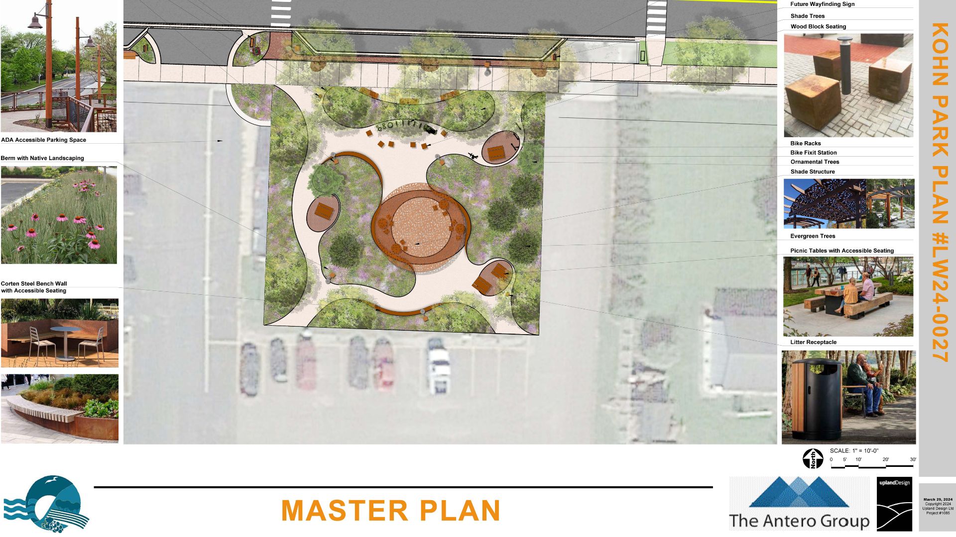 birds eye view master plan of kohn park