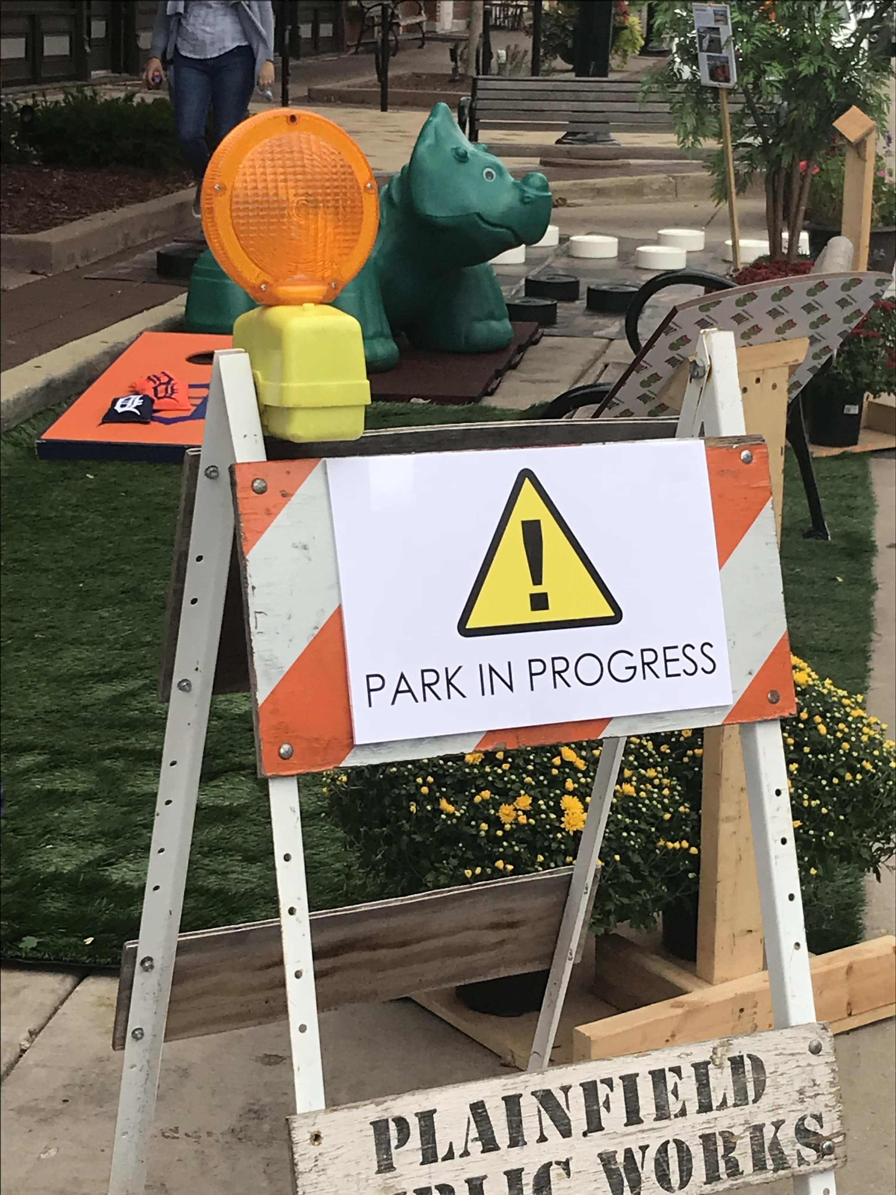 Park In Progress Sign