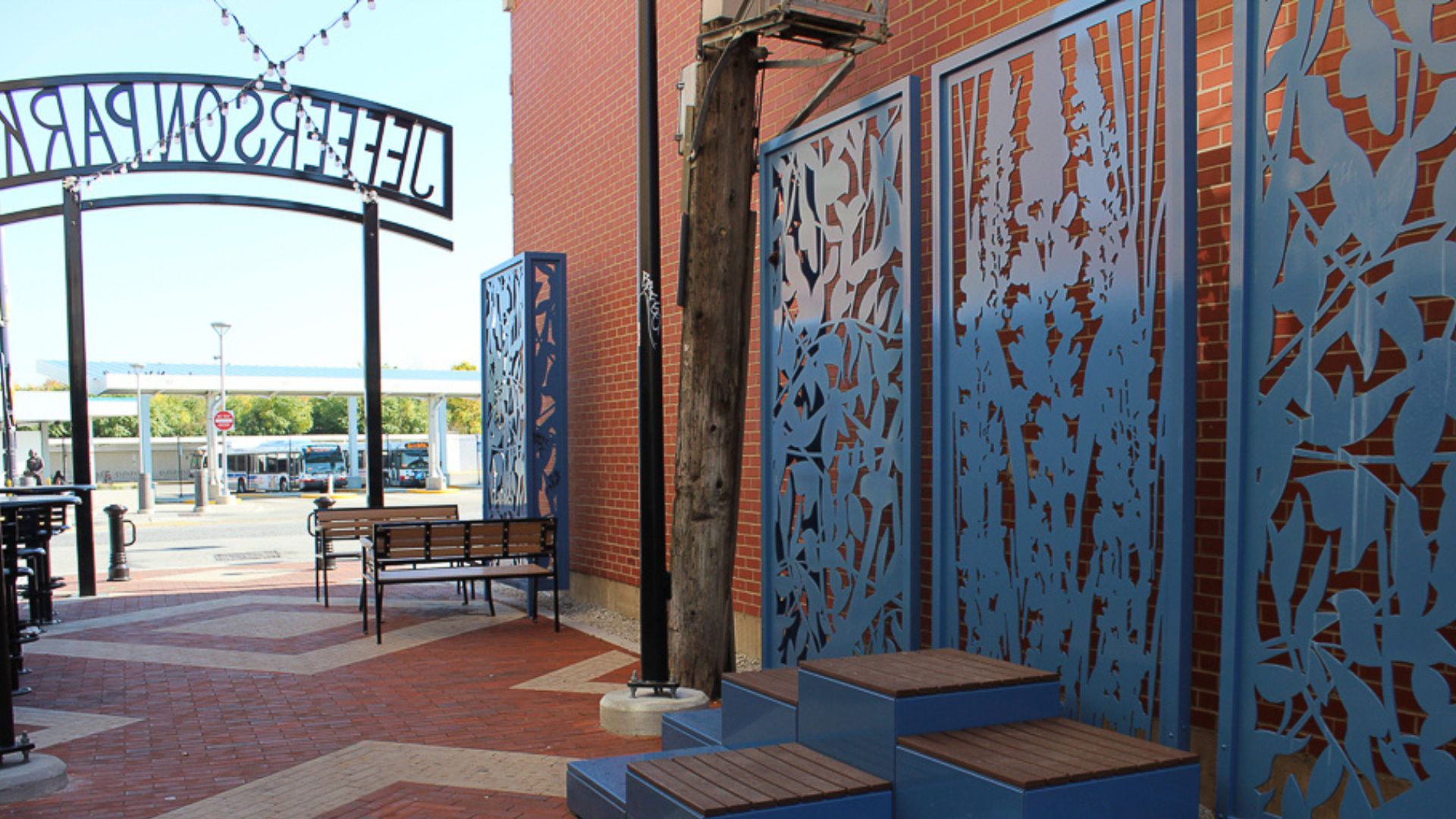 Plaza Stage and Decorative panels