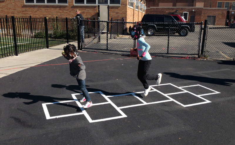 Leland Elementary Playground - Hopscotch Fun