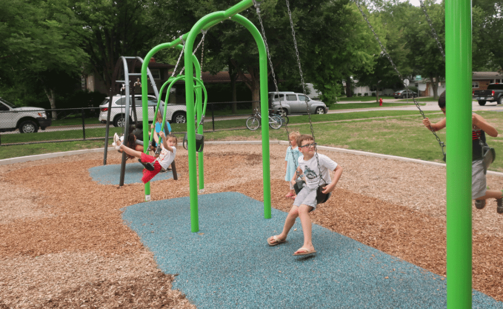 Fairview Park Playground Swings Upland Design