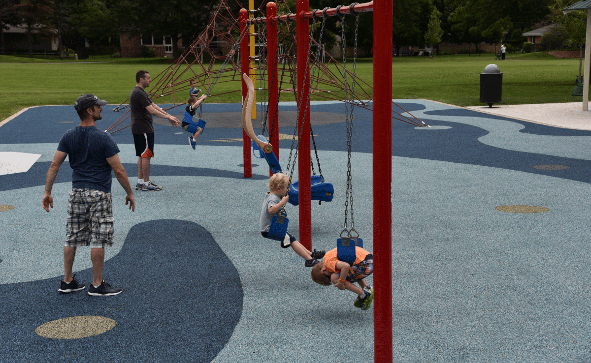 Upland Design - Engstrom Park Playground - Swings